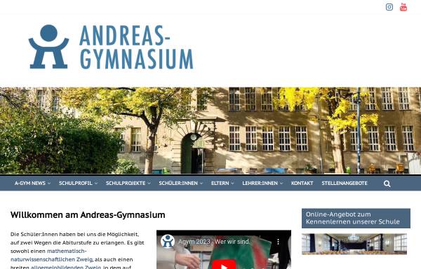 Vorschau von www.andreas-gym.de, Andreas-Gymnasium in Friedrichshain-Kreuzberg