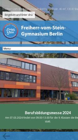 Vorschau der mobilen Webseite steingymnasium.de, Freiherr-vom-Stein-Gymnasium