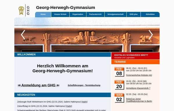 Vorschau von www.herwegh-gymnasium.de, Georg-Herwegh-Gymnasium
