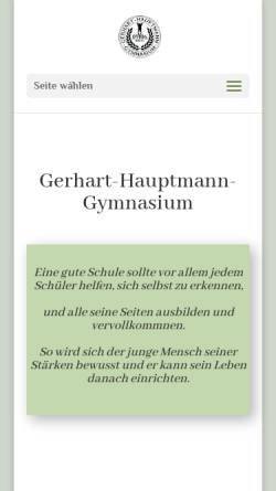 Vorschau der mobilen Webseite www.ghs-berlin.de, Gerhart Hauptmann Oberschule Friedrichshagen