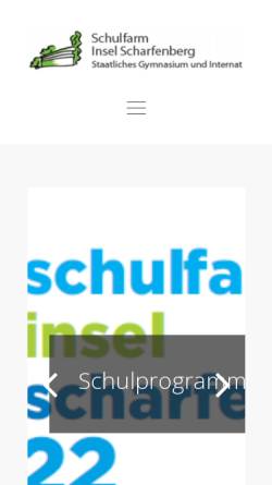 Vorschau der mobilen Webseite www.insel-scharfenberg.de, Schulfarm Insel Scharfenberg