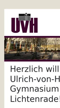 Vorschau der mobilen Webseite www.uvh-online.de, Ulrich-von-Hutten-Oberschule