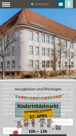 Vorschau der mobilen Webseite www.schaefersee-grundschule.de, Grundschule am Schäfersee