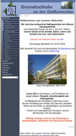 Vorschau der mobilen Webseite www.gsadgw.de, Grundschule an der Geißenweide - Amanlisweg