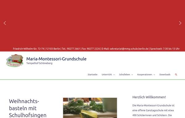 Vorschau von www.mmg-online.de, Maria Montessori Grundschule Berlin-Tempelhof