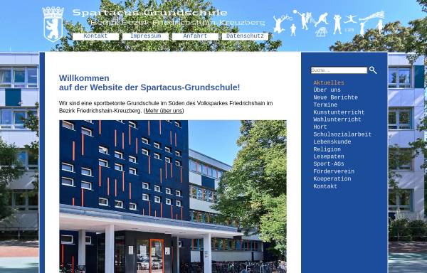 Vorschau von www.grundschule-friedrichshain.de, Spartacus-Grundschule