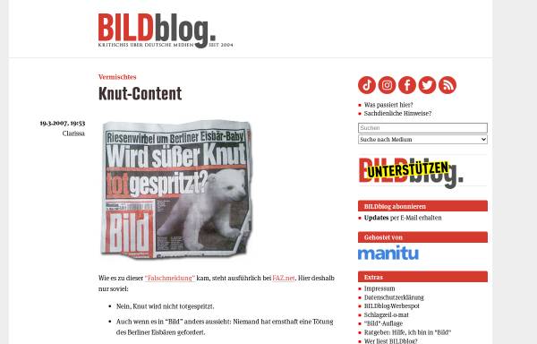 Vorschau von bildblog.de, BILDblog