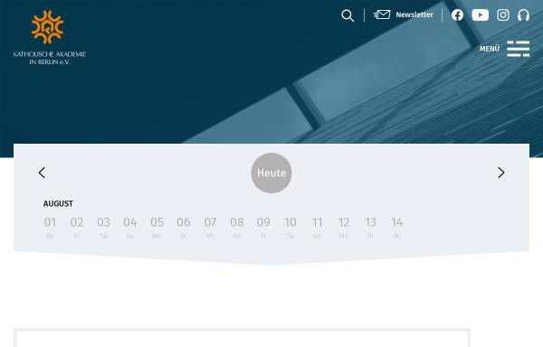 Vorschau von www.katholische-akademie-berlin.de, Katholische Akademie