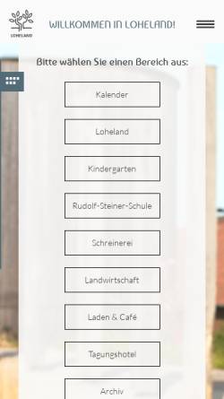 Vorschau der mobilen Webseite www.loheland.de, Loheland-Stiftung