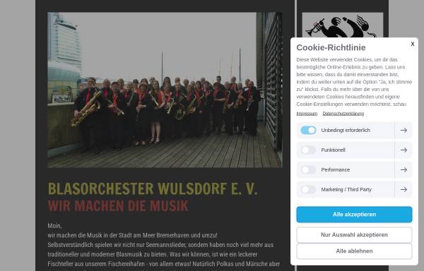 Vorschau von www.blasorchester-wulsdorf.de, Blasorchester Wulsdorf