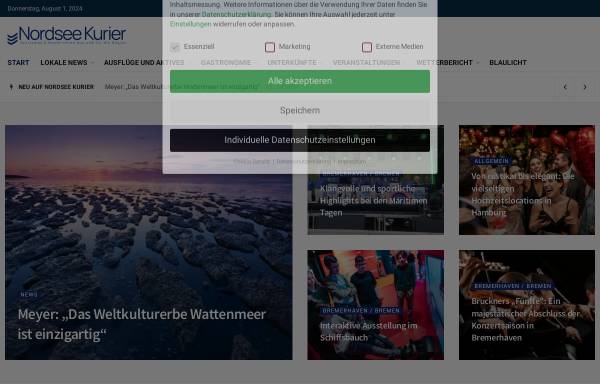 Vorschau von www.nordsee-kurier.de, Nordsee-Kurier