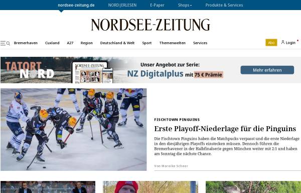 Vorschau von www.nordsee-zeitung.de, Nordsee-Zeitung