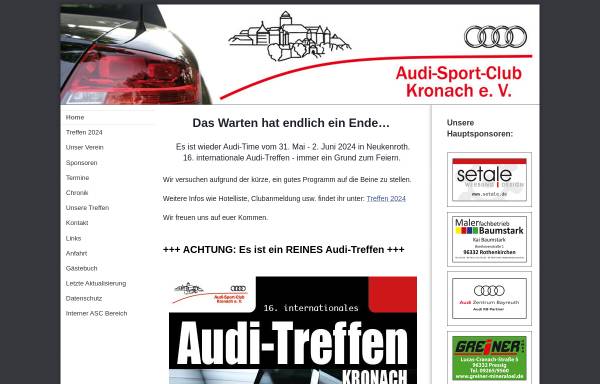 Vorschau von www.audi-sport-club-kronach.de, Audi Sport-Club Bremerhaven und Umgebung e.V.