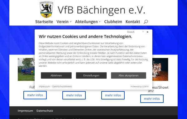 Vorschau von vfb-baechingen.de, VfB Bächingen e.V.