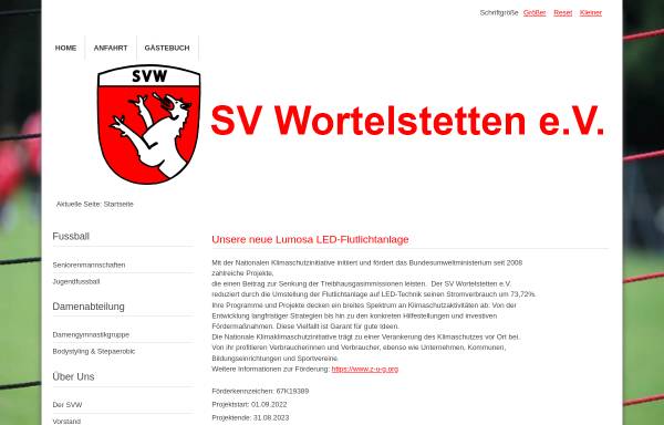 Vorschau von svwortelstetten.de, SV Wortelstetten e.V.