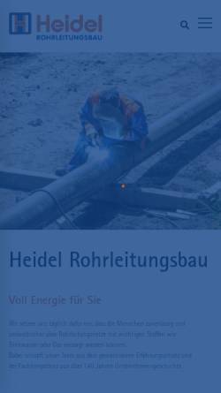 Vorschau der mobilen Webseite www.heidel-gloett.de, Rohrleitungsbau Heidel