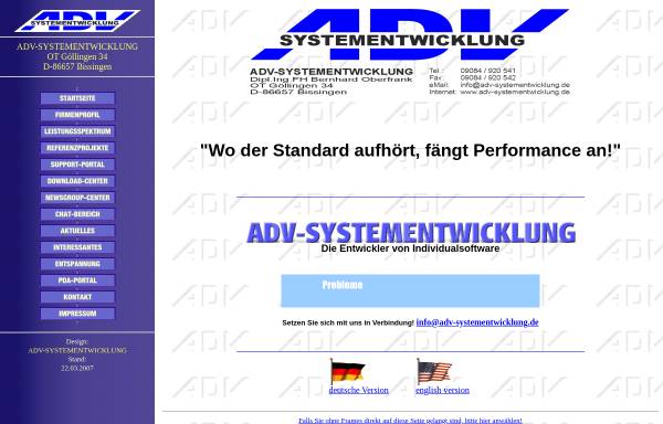 Vorschau von www.adv-systementwicklung.de, ADV-Systementwicklung