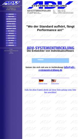 Vorschau der mobilen Webseite www.adv-systementwicklung.de, ADV-Systementwicklung