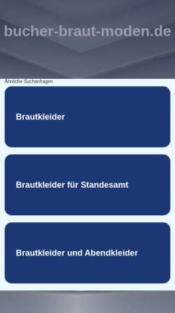 Vorschau der mobilen Webseite www.bucher-braut-moden.de, Bucher Braut-Moden