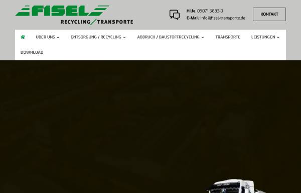 Vorschau von www.fisel-transporte.de, Erwin Fisel Recycling und Transporte