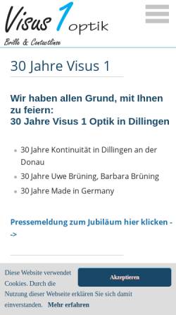 Vorschau der mobilen Webseite www.visus-1.de, Visus1 - Uwe Brüning