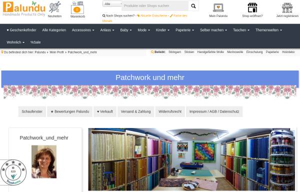 Vorschau von www.patchwork-und-mehr.de, Patchwork und Handarbeiten