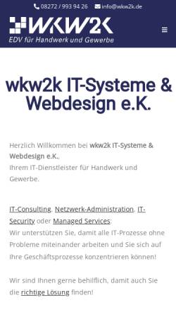 Vorschau der mobilen Webseite www.wkw2k.de, WKW2k Web-Design