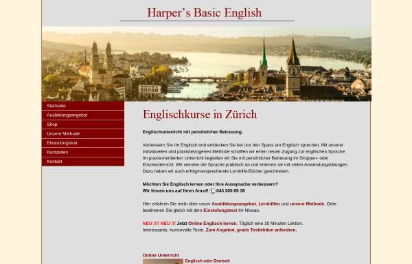 Vorschau von www.harpers.ch, Harper's Basic English