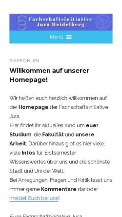 Vorschau der mobilen Webseite www.juhei.de, Fachschaft Jura