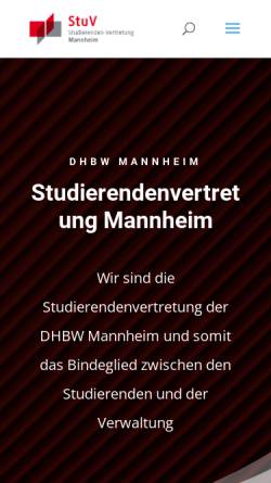 Vorschau der mobilen Webseite www.stuv-mannheim.de, Studierendenvertretung (StuV)