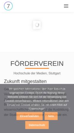 Vorschau der mobilen Webseite www.hdm-stuttgart.de, Freunde und Förderer der Hochschule der Medien Stuttgart e.V.