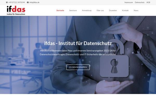 Vorschau von ifdas.de, Institut für Datenschutz an der Hochschule Nürtingen