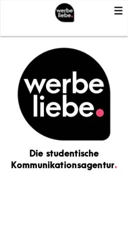 Vorschau der mobilen Webseite www.werbeliebe.de, Werbeliebe e.V.