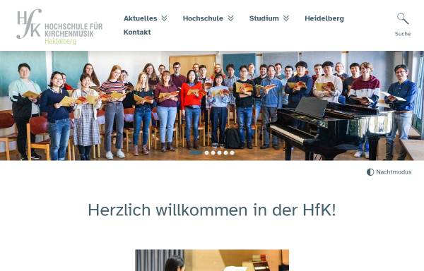 Vorschau von www.hfk-heidelberg.de, Hochschule für Kirchenmusik