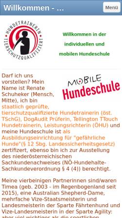 Vorschau der mobilen Webseite www.mobilehundeschule.at, Dog's Life