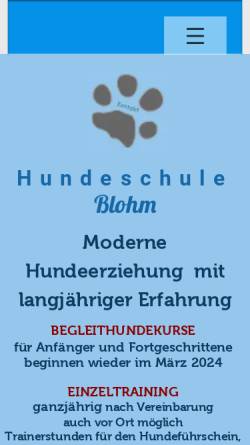 Vorschau der mobilen Webseite hundeschule-blohm.com, Hundeschule Blohm