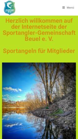 Vorschau der mobilen Webseite www.sportangler-gemeinschaft.de, Beuel 1968 e.V.