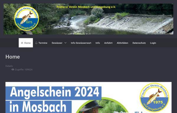 Vorschau von www.fischereiverein-mosbach.de, Fischerei-Verein Mosbach und Umgebung e.V