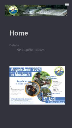 Vorschau der mobilen Webseite www.fischereiverein-mosbach.de, Fischerei-Verein Mosbach und Umgebung e.V