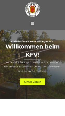 Vorschau der mobilen Webseite www.kfv-tuebingen.de, Kreisfischereiverein Tübingen e.V.