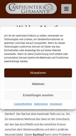 Vorschau der mobilen Webseite www.av-waldsee-maroth.de, Angelverein 