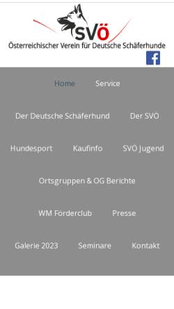 Vorschau der mobilen Webseite www.svoe-schaeferhund.at, Österreichischer Verein für Deutsche Schäferhunde