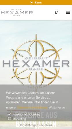 Vorschau der mobilen Webseite weingut-hexamer.com, Weingut Hexamer