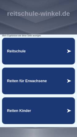 Vorschau der mobilen Webseite www.reitschule-winkel.de, Reitschule Winkel