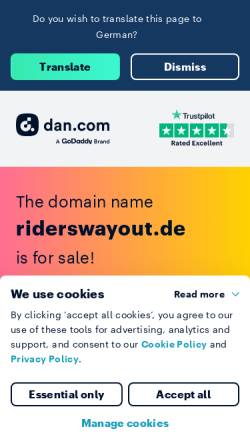 Vorschau der mobilen Webseite www.riderswayout.de, Riders Way Out