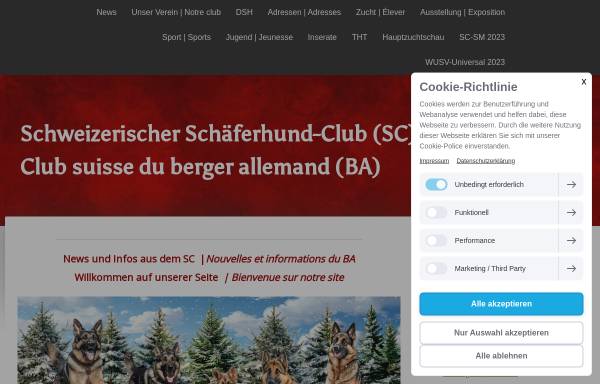 Vorschau von www.schaeferhund.ch, Schweizer Schäferhund-Club