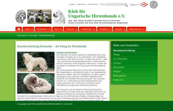 Vorschau von www.kfuh.de, Komondor König der Hirtenhunde