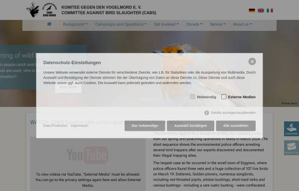 Vorschau von www.komitee.de, Komitee gegen den Vogelmord e.V.