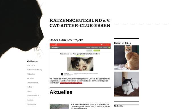 Vorschau von www.katzenschutzbund-essen.de, Katzenschutzbund e.V. / Cat-Sitter-Club Essen