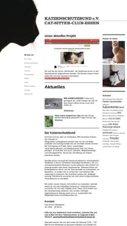 Vorschau der mobilen Webseite www.katzenschutzbund-essen.de, Katzenschutzbund e.V. / Cat-Sitter-Club Essen